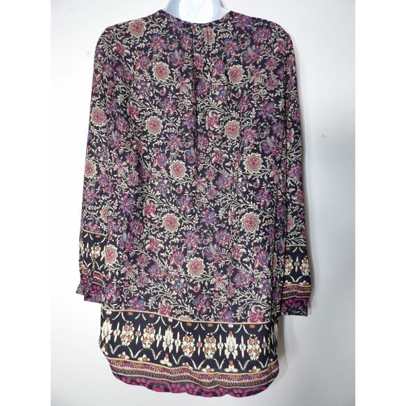 Collective Concepts Tunic Top Shirt Medium Floral Boho Career Casual Peasant - Picture 5 of 11